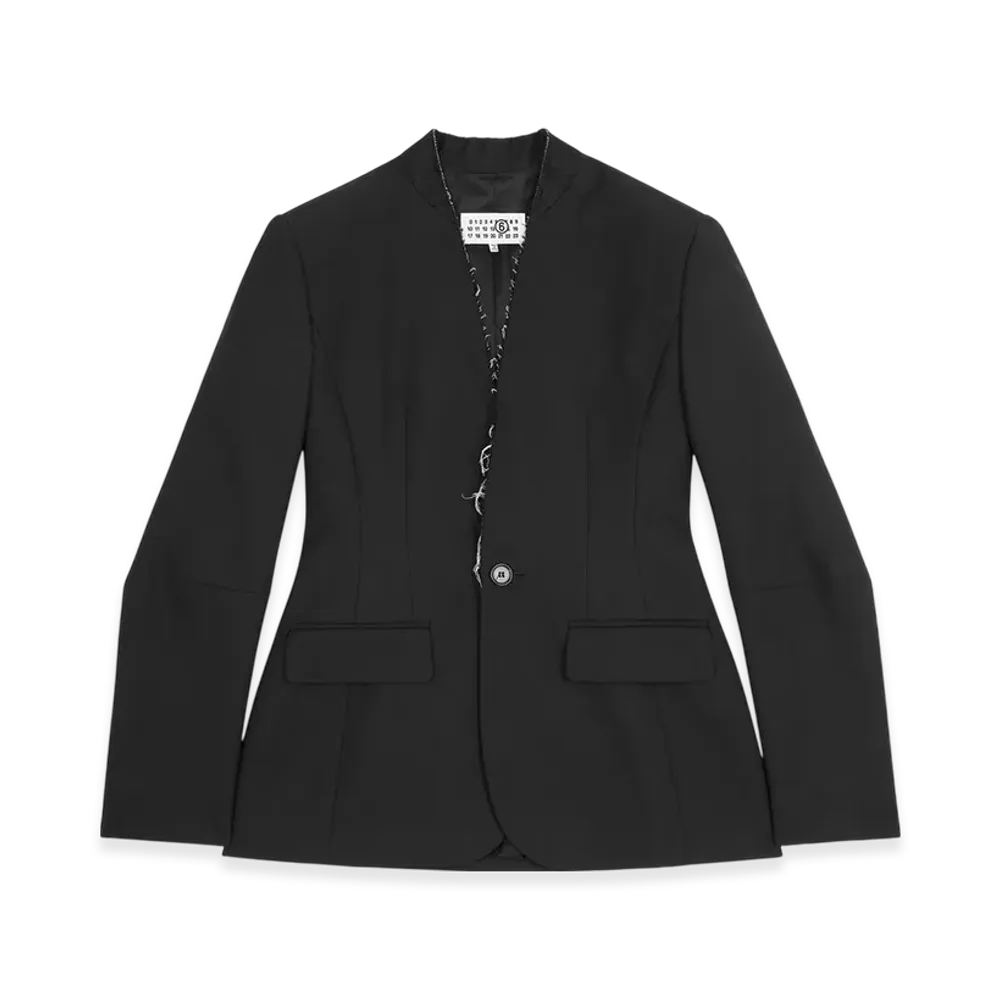 MM6 Maison Margiela Women's Collarless Suit Jacket "Black"