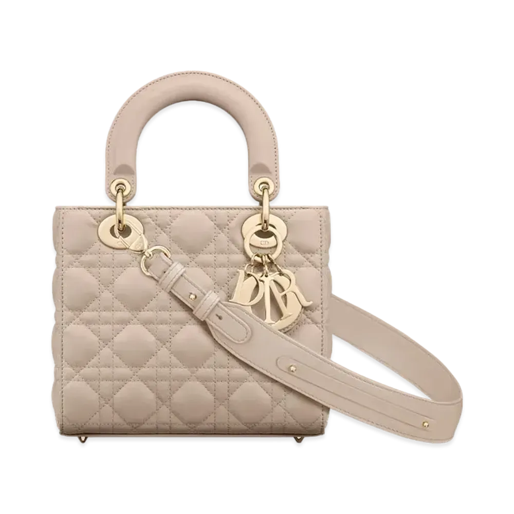 Dior Small Lady Dior My ABCDior Bag Cannage Lambskin "Powder Beige"