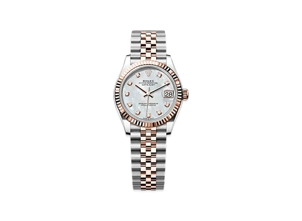 ROLEX Datejust 31mm Oystersteel & Everose Gold 278271 "White Mother-of-Pearl"