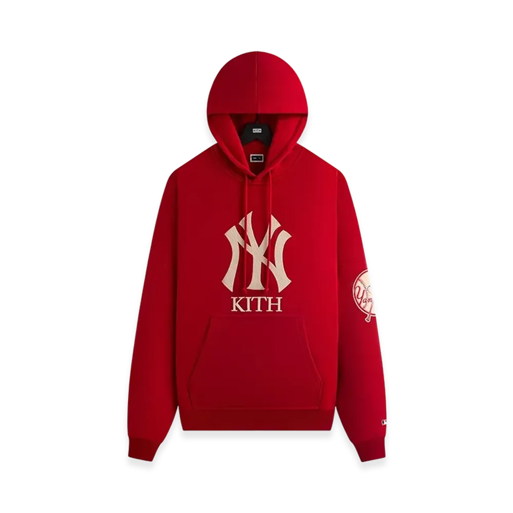 Kith x The New York Yankees Plush Fleece Cropped Braxton Hoodie "Fame"