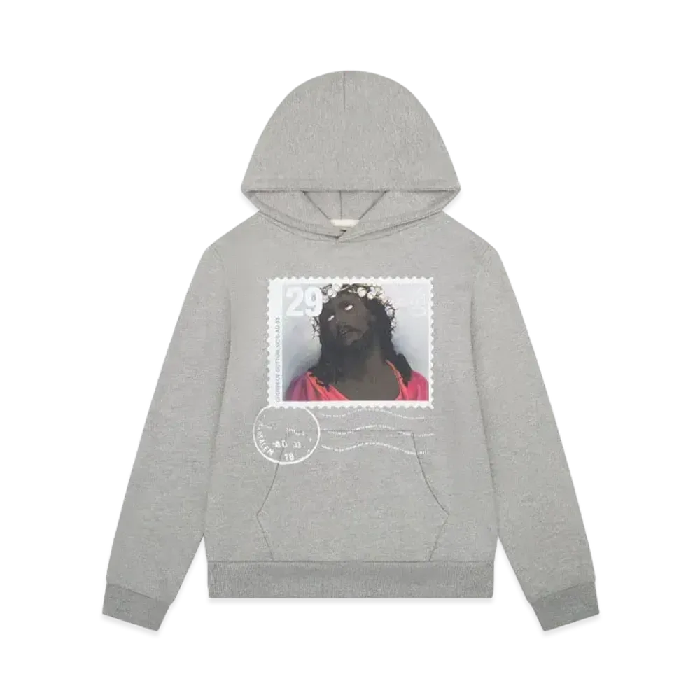 DENIM TEARS Crown of Cotton Stamp Hoodie "Grey"
