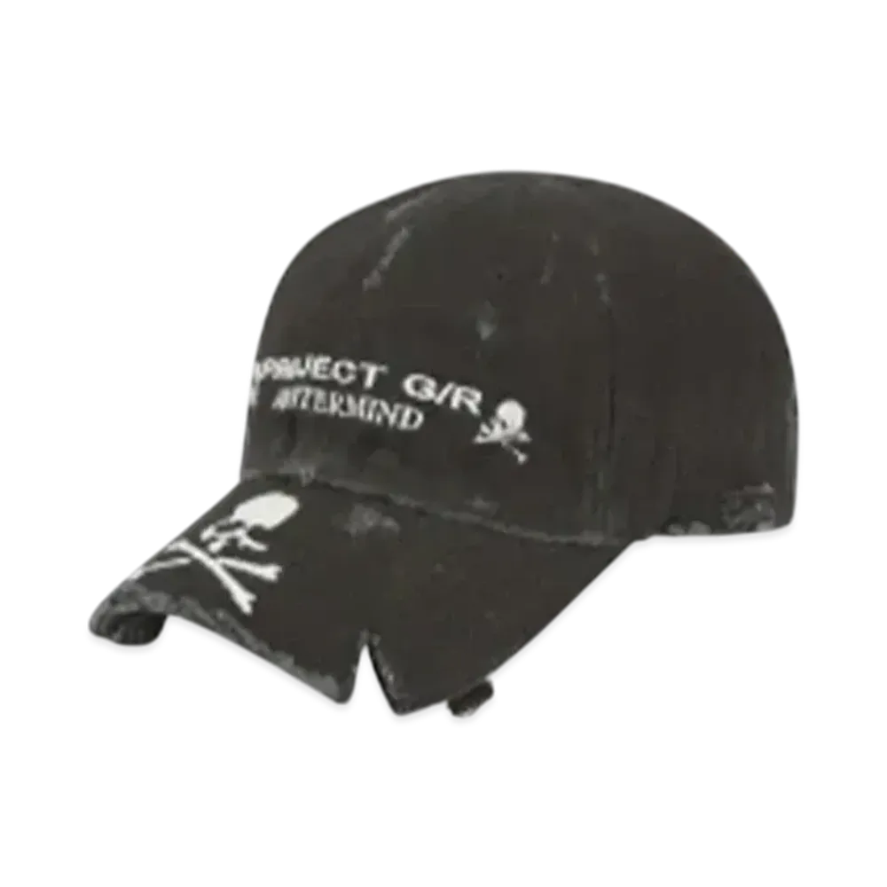 mastermind JAPAN x PROJECT G/R Washed Crushed Cap "Black"