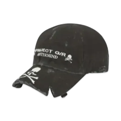 mastermind JAPAN x PROJECT G/R Washed Crushed Cap "Black"