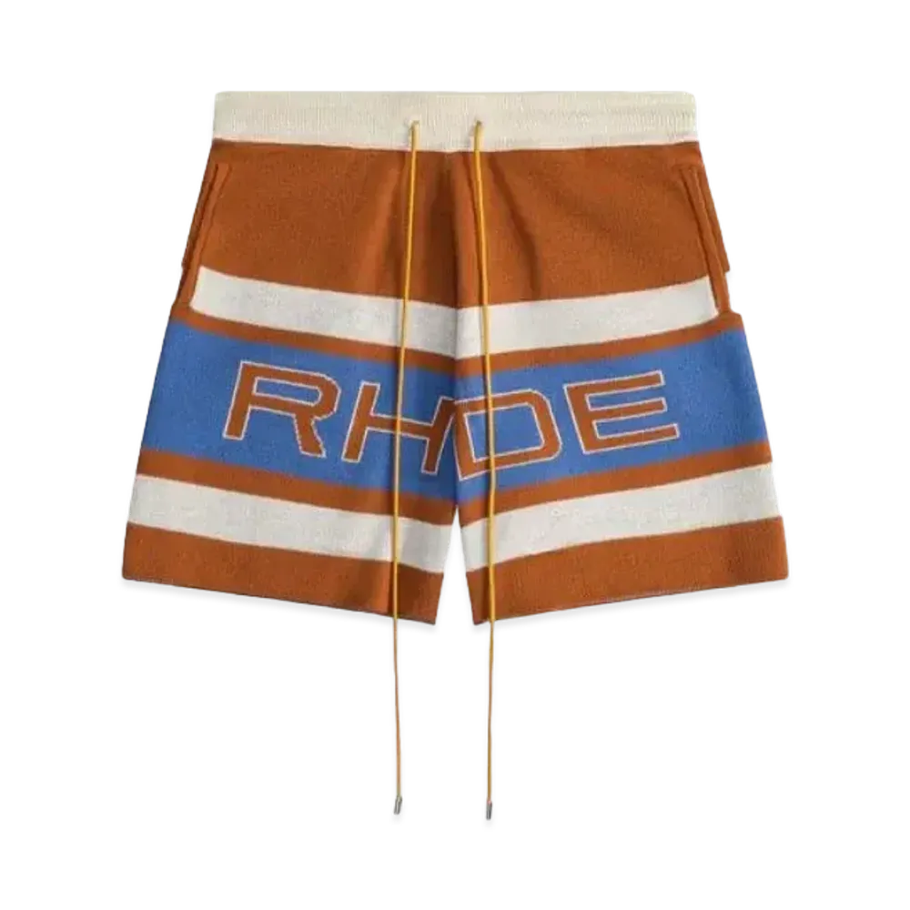 RHUDE Pavil Racing Knit Short "Brick"