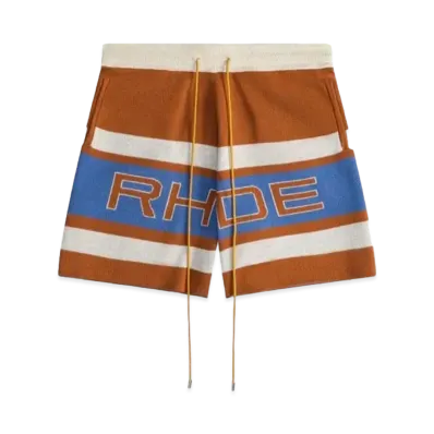 RHUDE Pavil Racing Knit Short "Brick"