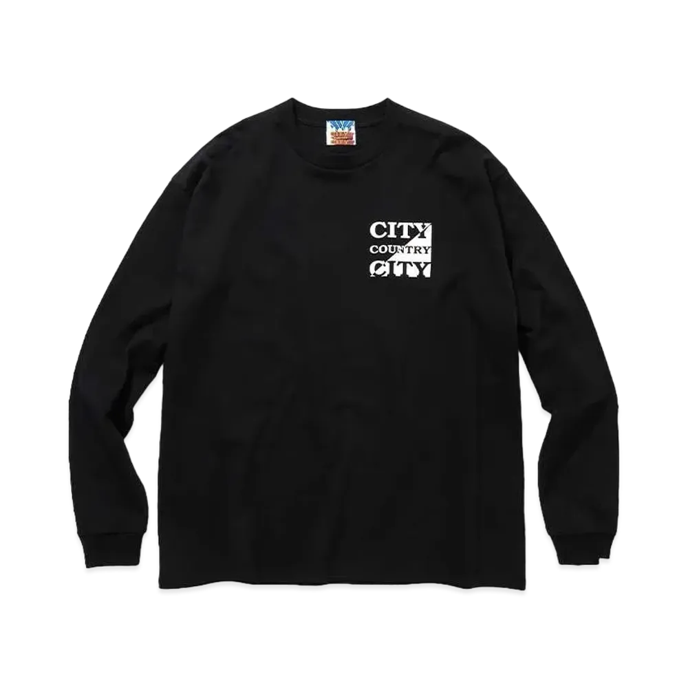 CITY COUNTRY CITY COTTON L/S T-SHIRT CITY COUNTRY CITY "BLACK"