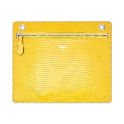 FENDI Peekaboo Pocket Reserve Leather Pocket "Yellow"