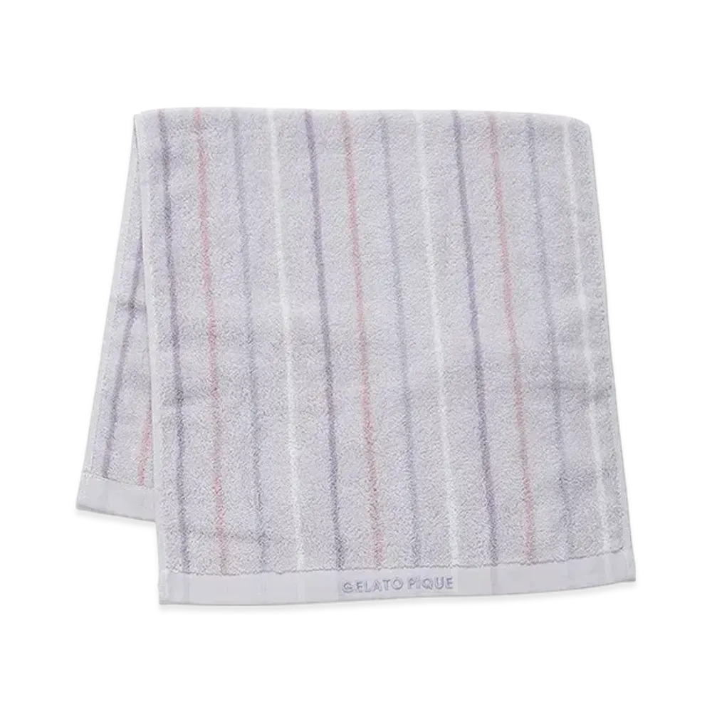 GELATO PIQUE Colorful Striped Face Towel "Lavender"