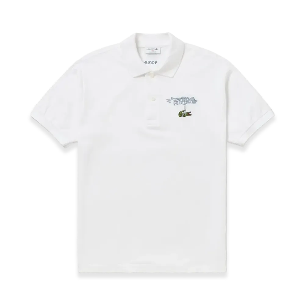 LACOSTE x Godzilla 2.0 Mechagodzilla Polo Shirt "White"