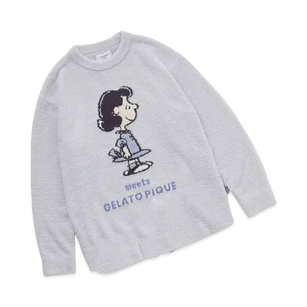 GELATO PIQUE x PEANUTS Baby Moko Jacquard Pullover & Long Pants Set "Blue"