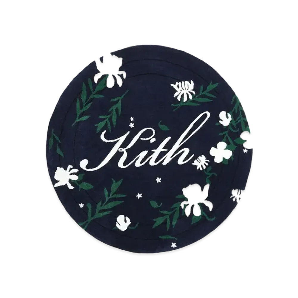 Kith Summer Floral Script Rug "Nocturnal"