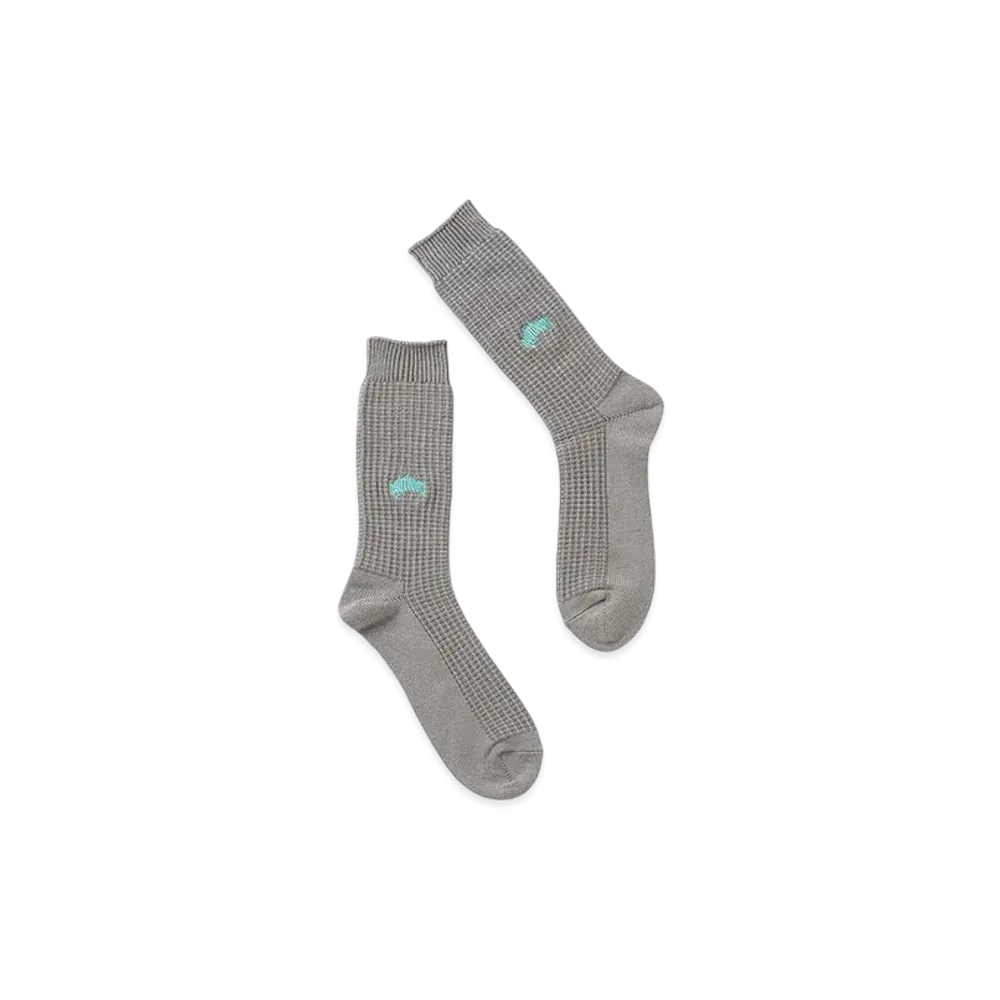 TIGHTBOOTH College Waffle Socks "Khaki"