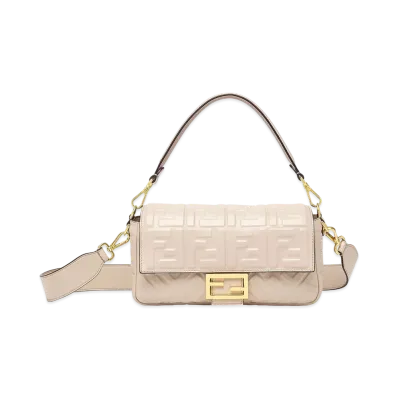 FENDI Baguette Nappa Leather Bag "Beige"