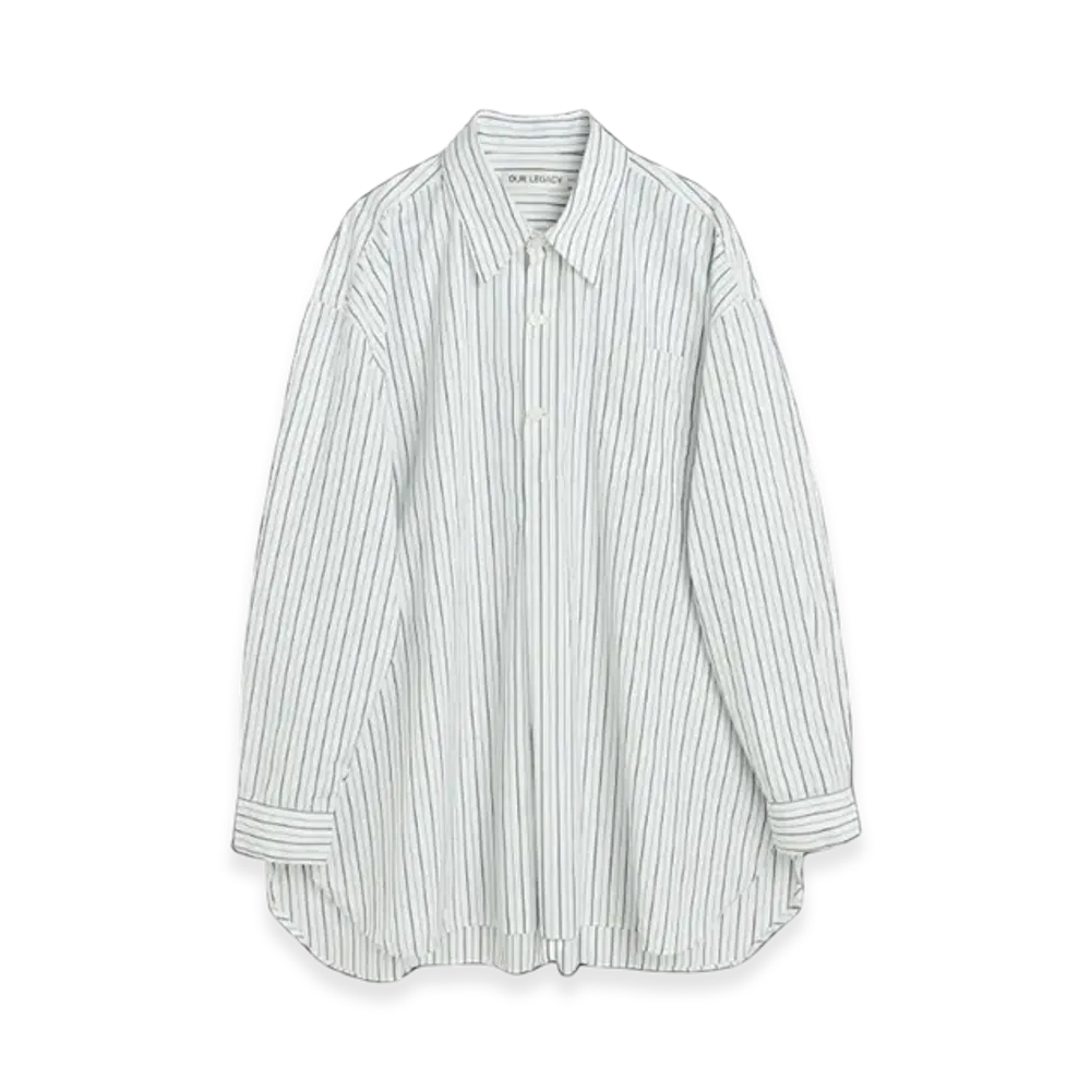 OUR LEGACY Popover Shirt "Olympic White Stripe"