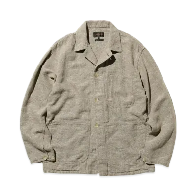 BEAMS MIL Chore Jacket Cotton Linen "Sand"