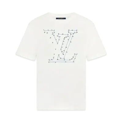 Louis Vuitton LV Stitch Print & Embroidered T-shirt "White"