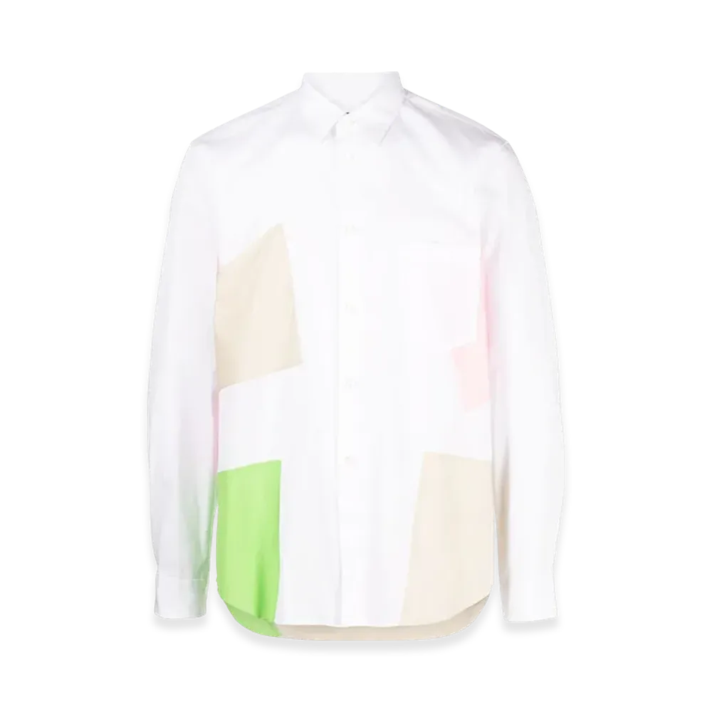 COMME des GARCONS HOMME PLUS Color-Block Panel Shirt "White"