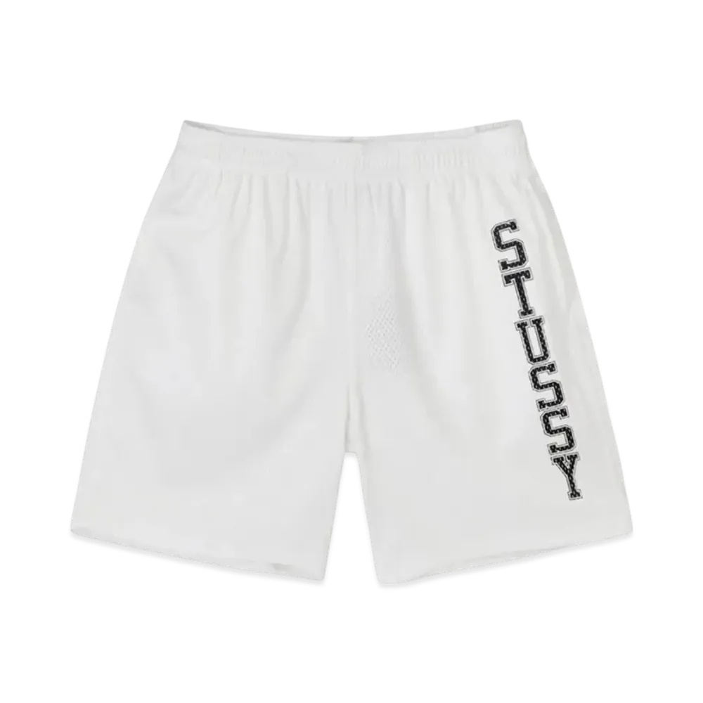 Stussy Collegiate Mesh Shorts "White"