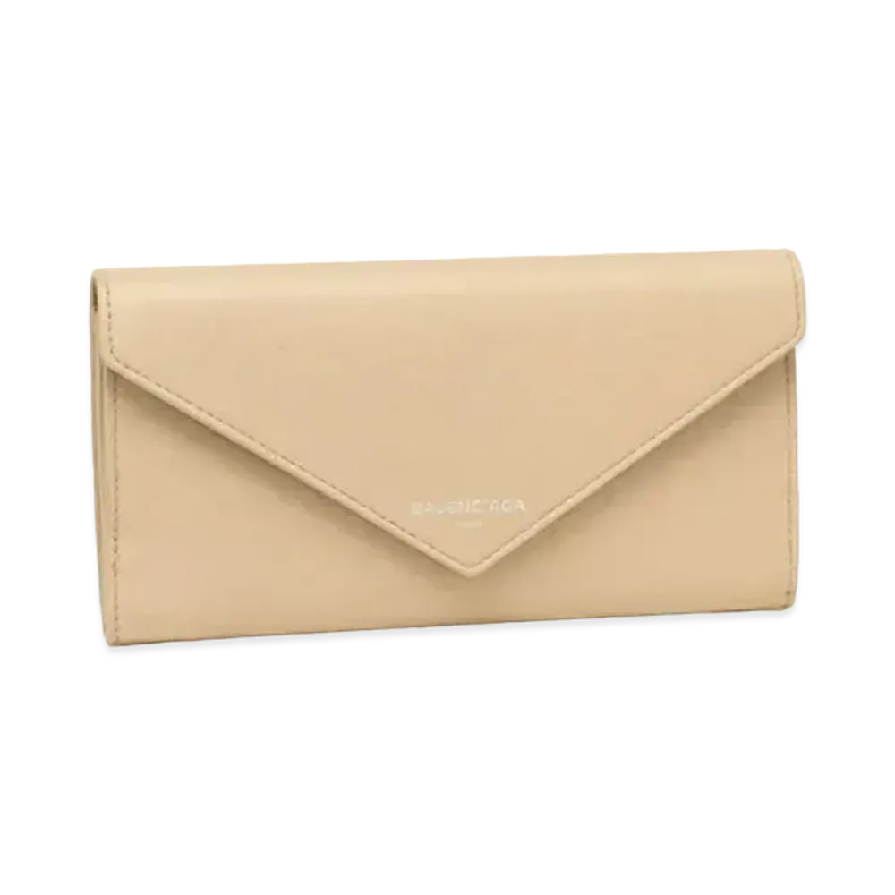 BALENCIAGA Papier Flap Wallet "Beige"