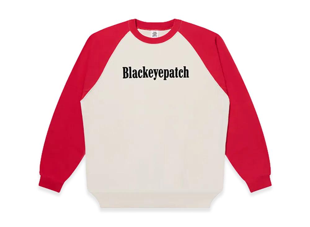 BlackEyePatch Cigar Serif Raglan Crew Sweat "Off White"