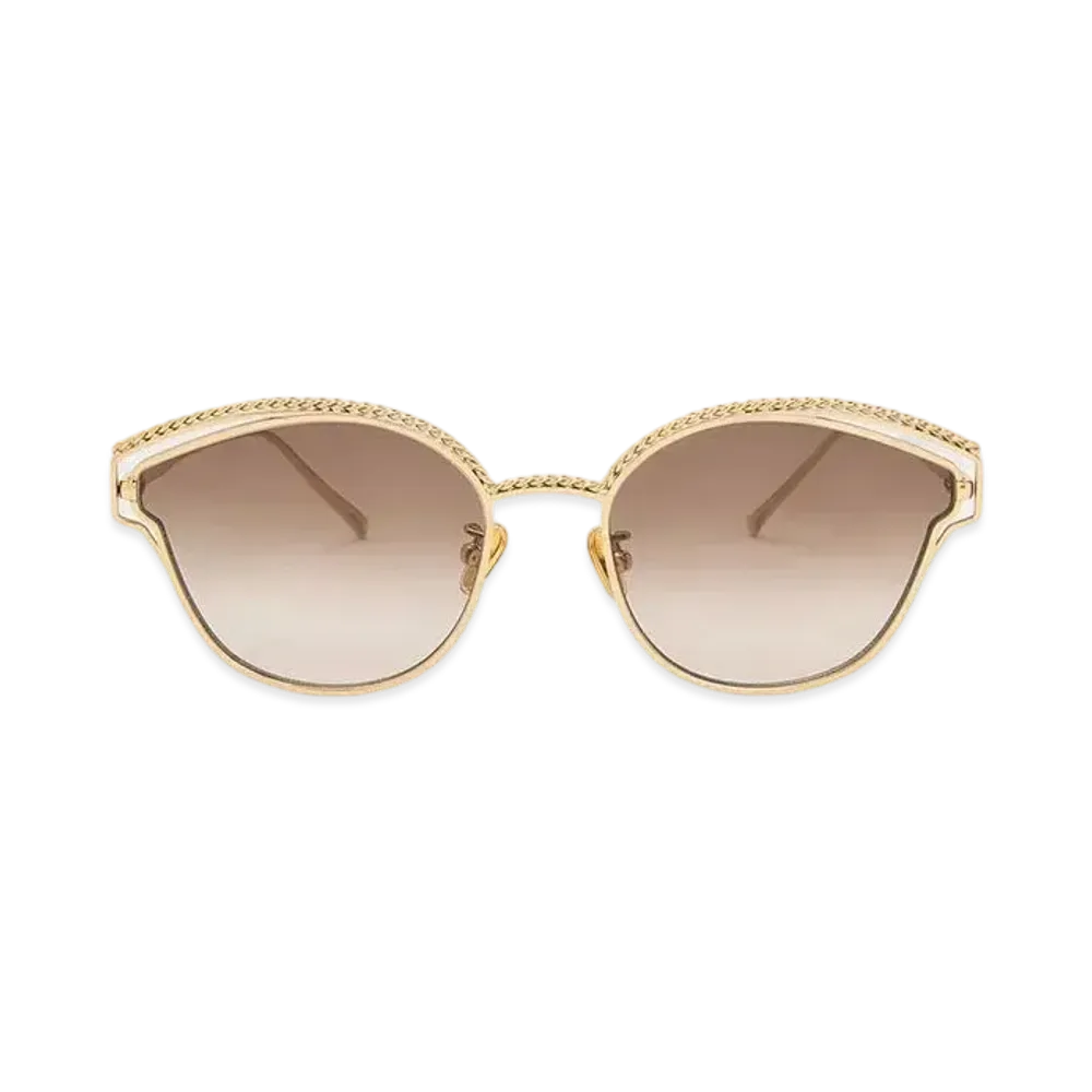 CHARLES & KEITH Braided Wire-Frame Cat-Eye Sunglasses "Black"