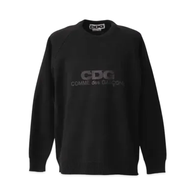 Comme des Garçons LOCHAVEN of SCOTLAND ROUND NECK SCHOOL PULLOVER "Black"