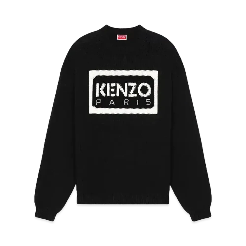 KENZO 'PARIS' Embroidery Two-Tone Jumper "Black"