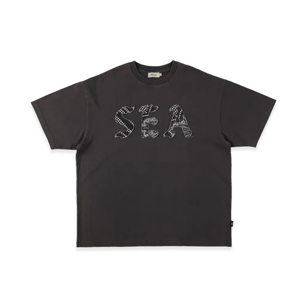 WIND AND SEA Black Bandana Logo Tee "Black"