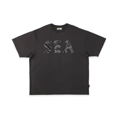 WIND AND SEA Black Bandana Logo Tee "Black"