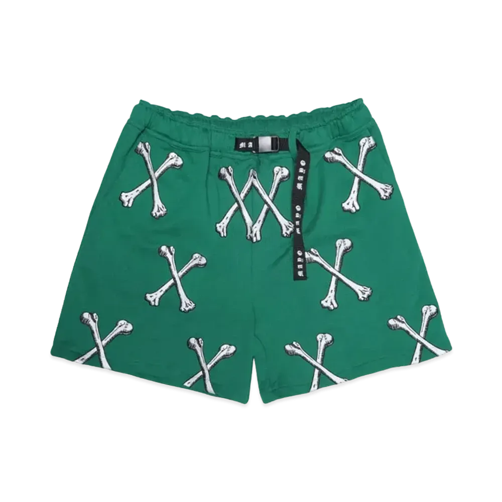 MAYO CROSS BONES Embroidery Sweat Shorts "GREEN"