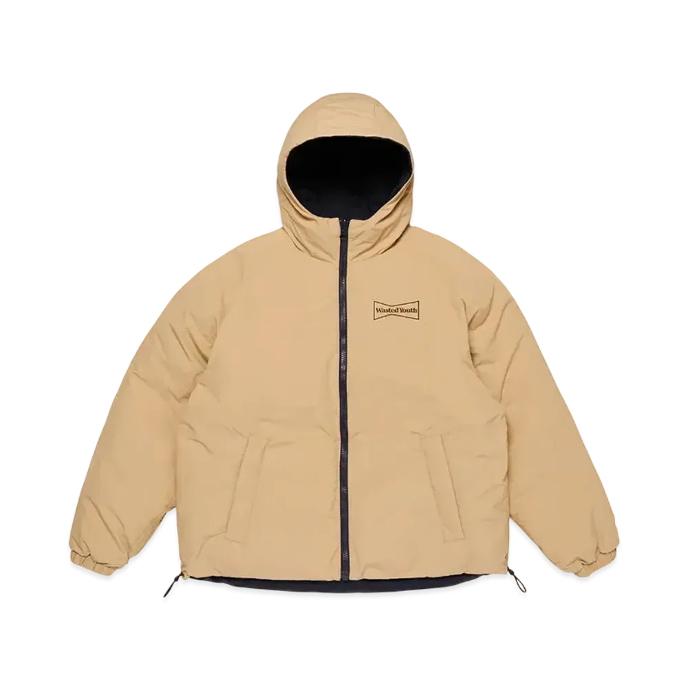 Wasted Youth Reversible Padded Hood Jacket "Beige"