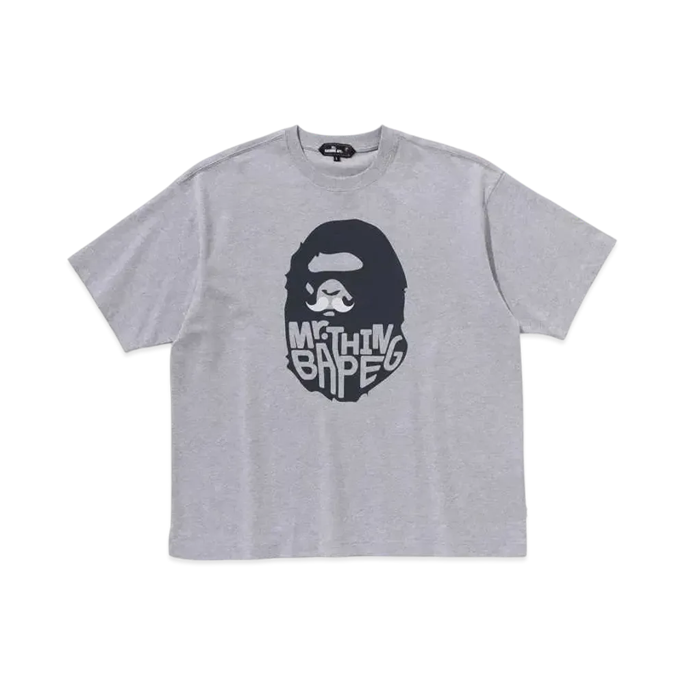 A BATHING APE Mr. BATHING APE 24FW Ape Head Tee "Gray"