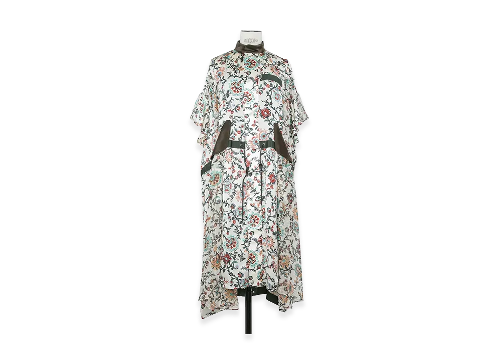 sacai Women's Floral Print Dress "Ivory"