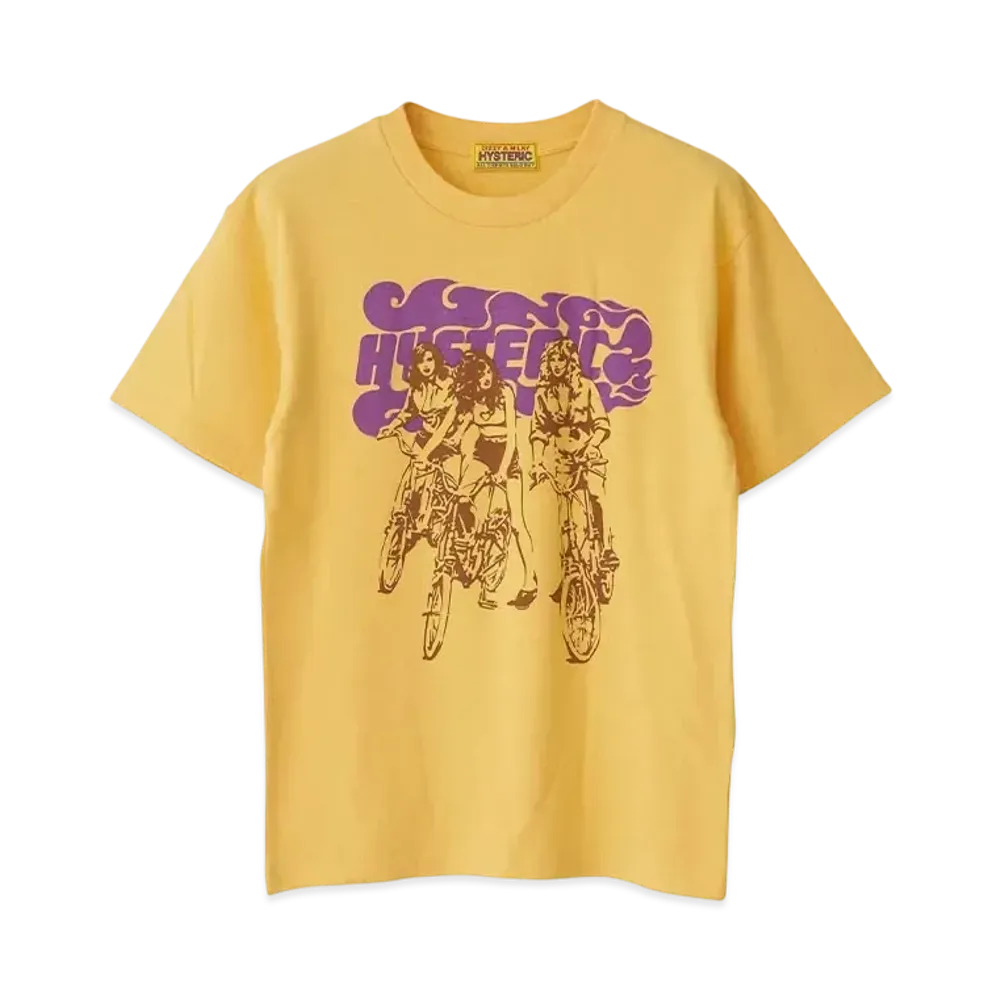 HYSTERIC GLAMOUR Hit The Road Chibi T-Shirt "Yellow"