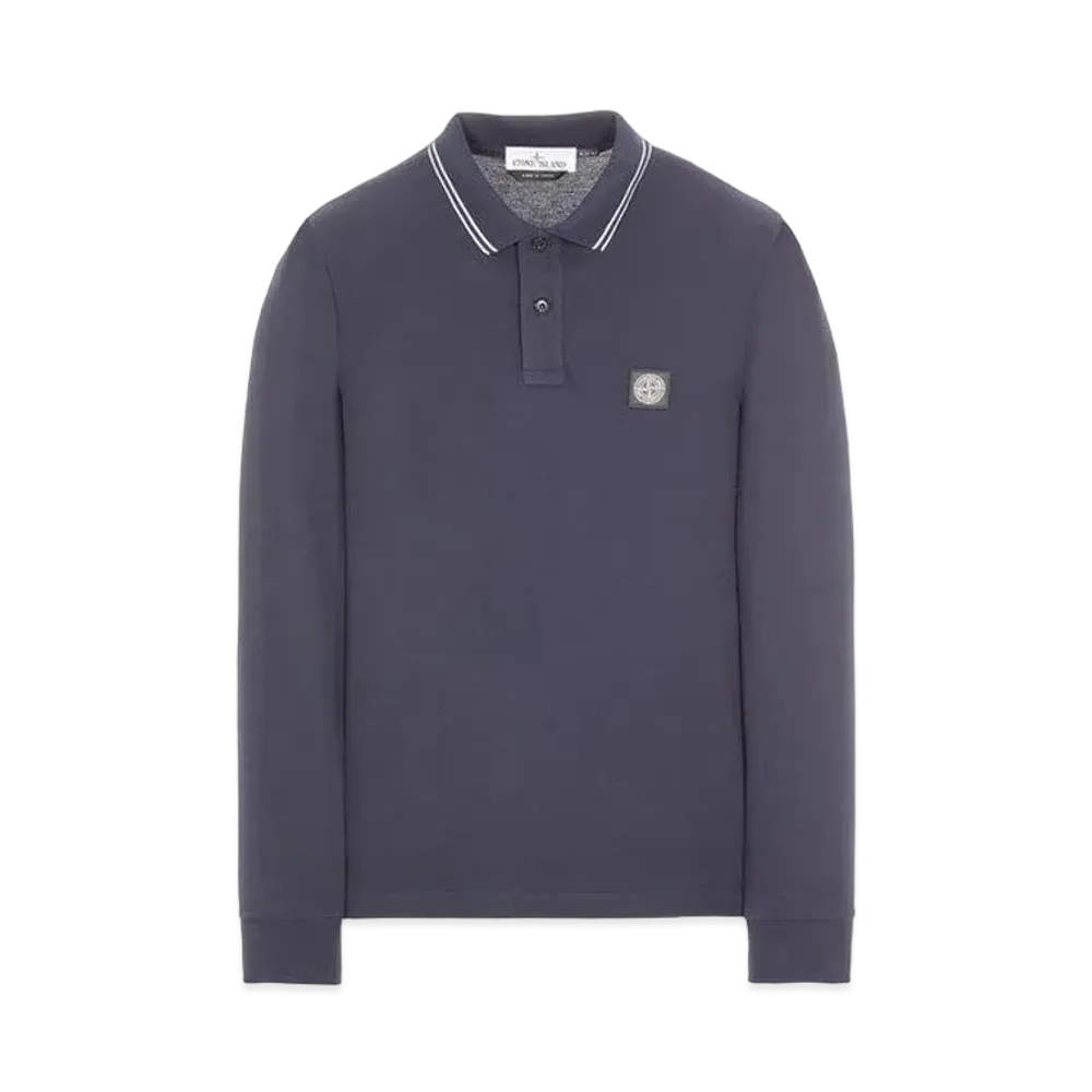 Stone Island 2SS18 STRETCH COTTON PIQUE_SLIM FIT "Blue"