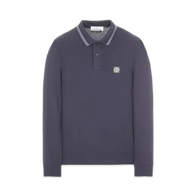 Stone Island 2SS18 STRETCH COTTON PIQUE_SLIM FIT "Blue"