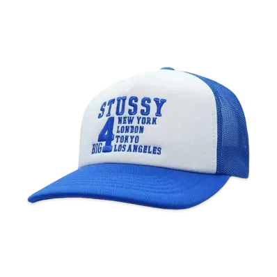 Stussy Trucker Big 4 Snapback "Royal"