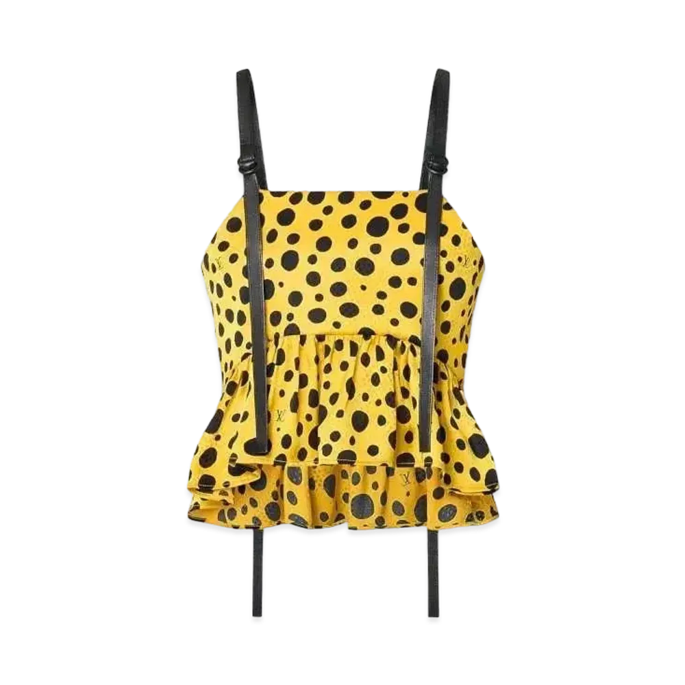 Louis Vuitton x Yayoi Kusama Infinity Dots Peplum Top "Jaune/Noir"