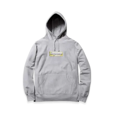 Supreme Bling Box Logo Hooded Sweatshirt (13SS) "Heather Grey"