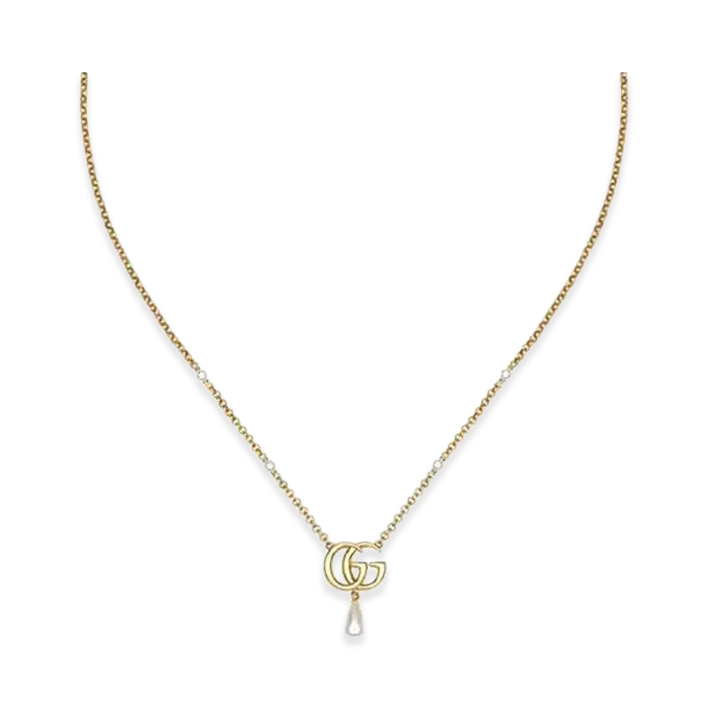 GUCCI GG Marmont Pendant Necklace "Yellow Gold"
