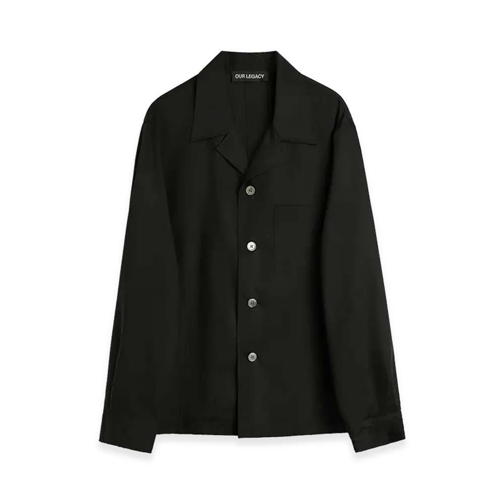 OUR LEGACY Private Shirt "Void Black Veil Wool"