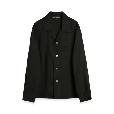 OUR LEGACY Private Shirt "Void Black Veil Wool"