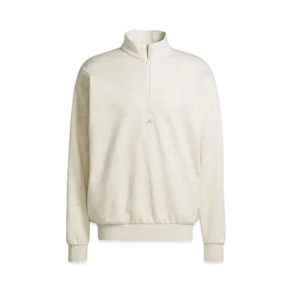 adidas Basketball Half Zip Sweat Shirt "Cream White Melange"