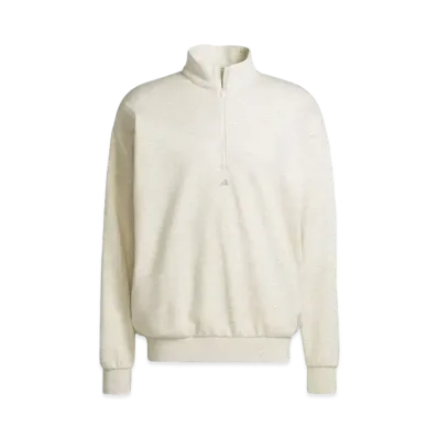 adidas Basketball Half Zip Sweat Shirt "Cream White Melange"