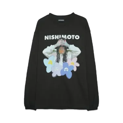 NISHIMOTO IS THE MOUTH FLOWER L/S TEE "BLACK"