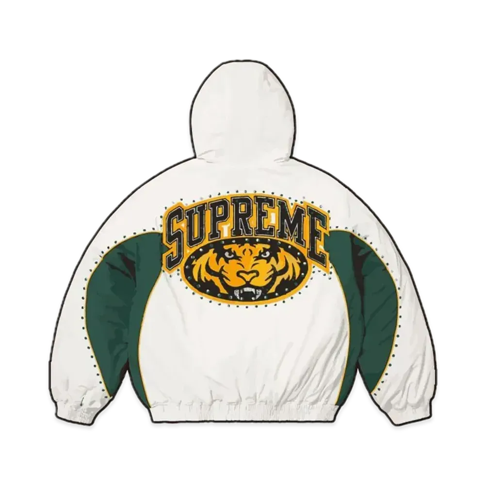 Supreme Studded Stadium Jacket "White"