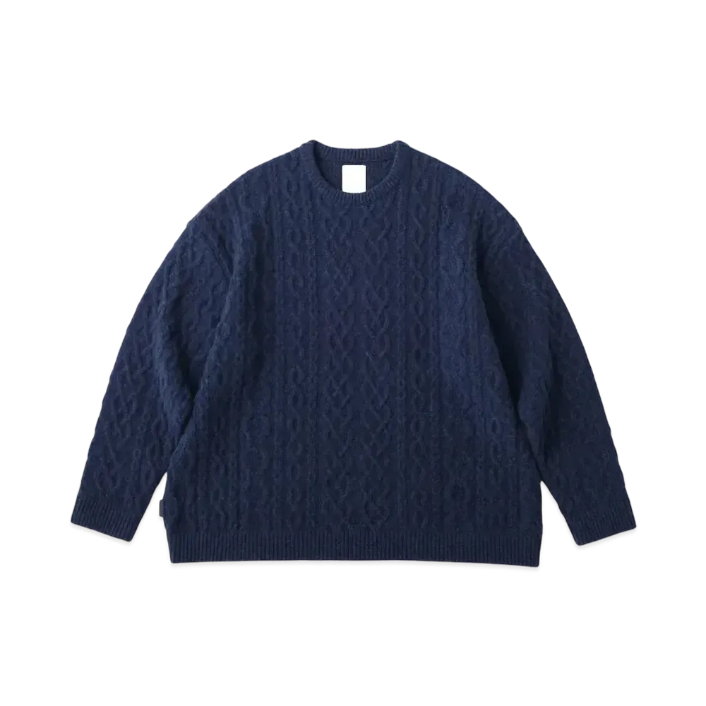 S.F.C Cable Crew Knit "Blue Mix"