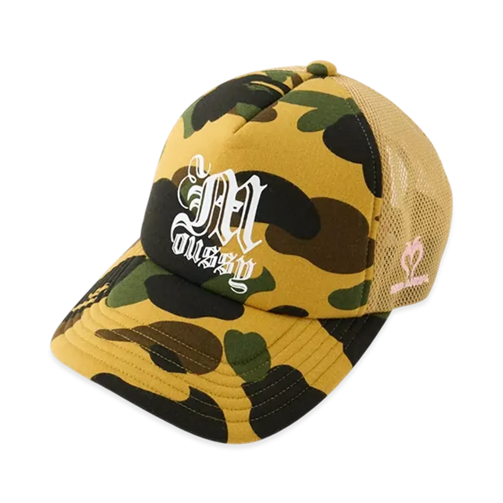 A BATHING APE x MOUSSY Reissue Mesh Cap "Beige"