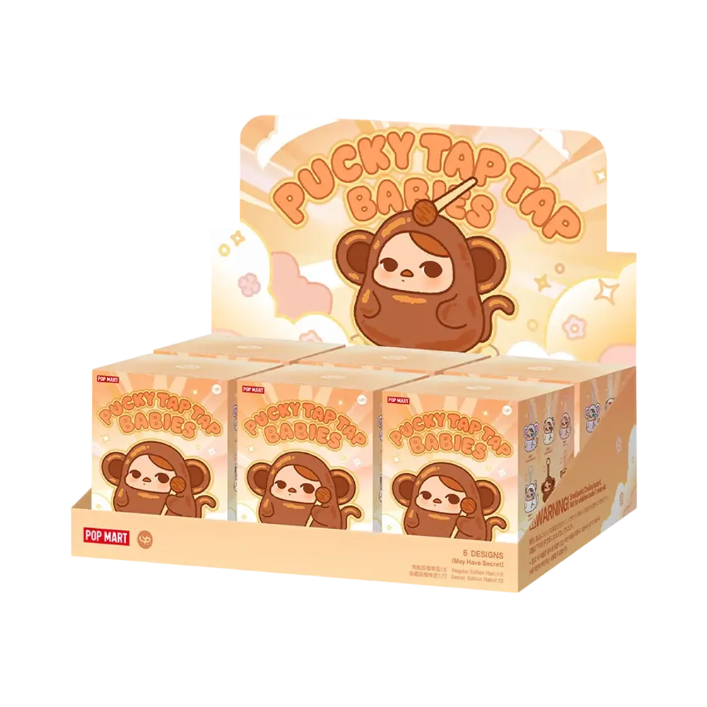 POP MART Pucky Tap Tap Babies Series-Vinyl Plush Pendant Blind Box [Assortment Box]