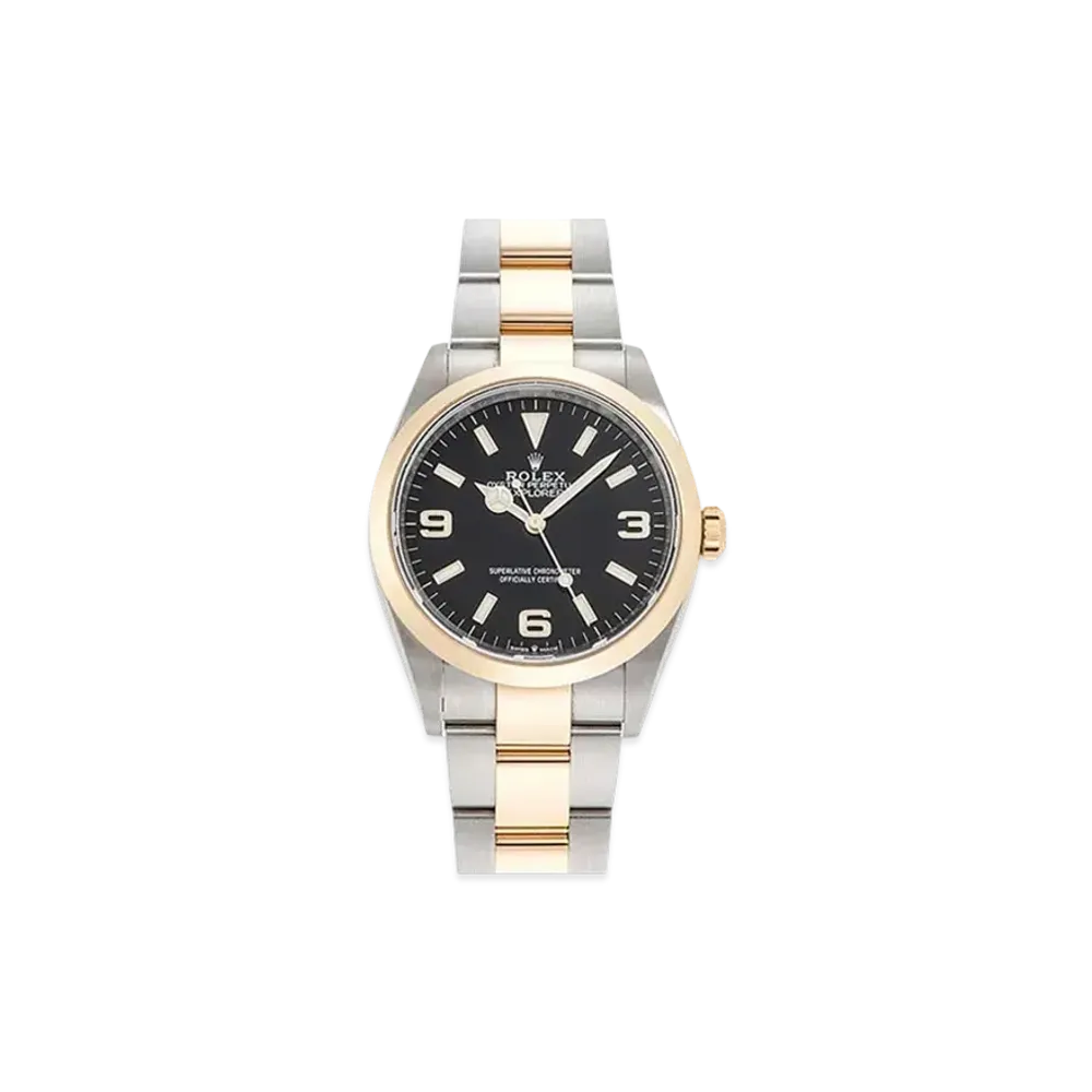 ROLEX Explorer I Black/Yellow Gold/Combi" 124273